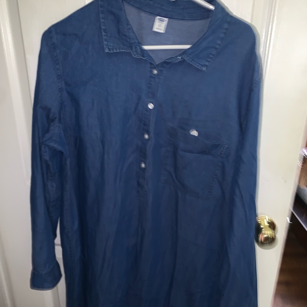 Long sleeve jean dress